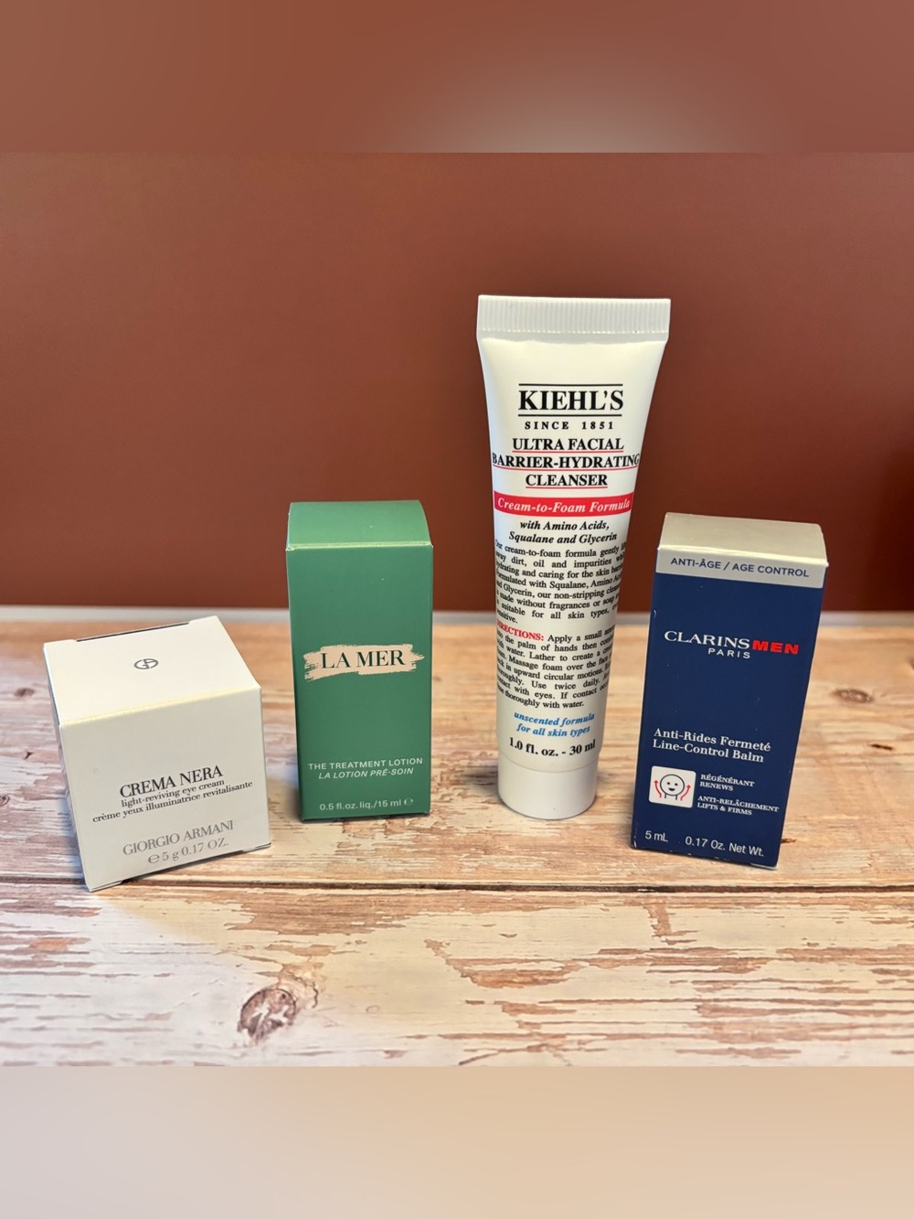 Giorgio Armani 🌹 La Mer 🌹 Kiehl’s 🌹 Clarins Men